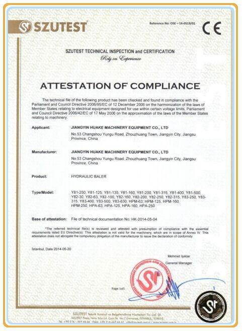 Sucata hidráulica Presser