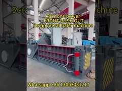 200 TONAS DE POURA ESTRUCTO METÁLICO BALER MACHINE FRONT PUSH OUT tipo